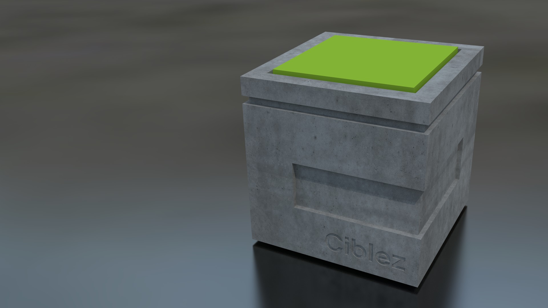 cadeau entreprise; Cube à Post-it  en béton